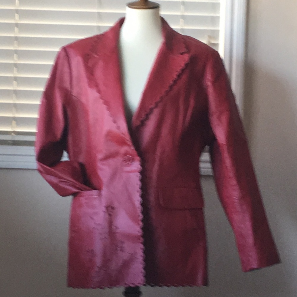 Leather blazer
